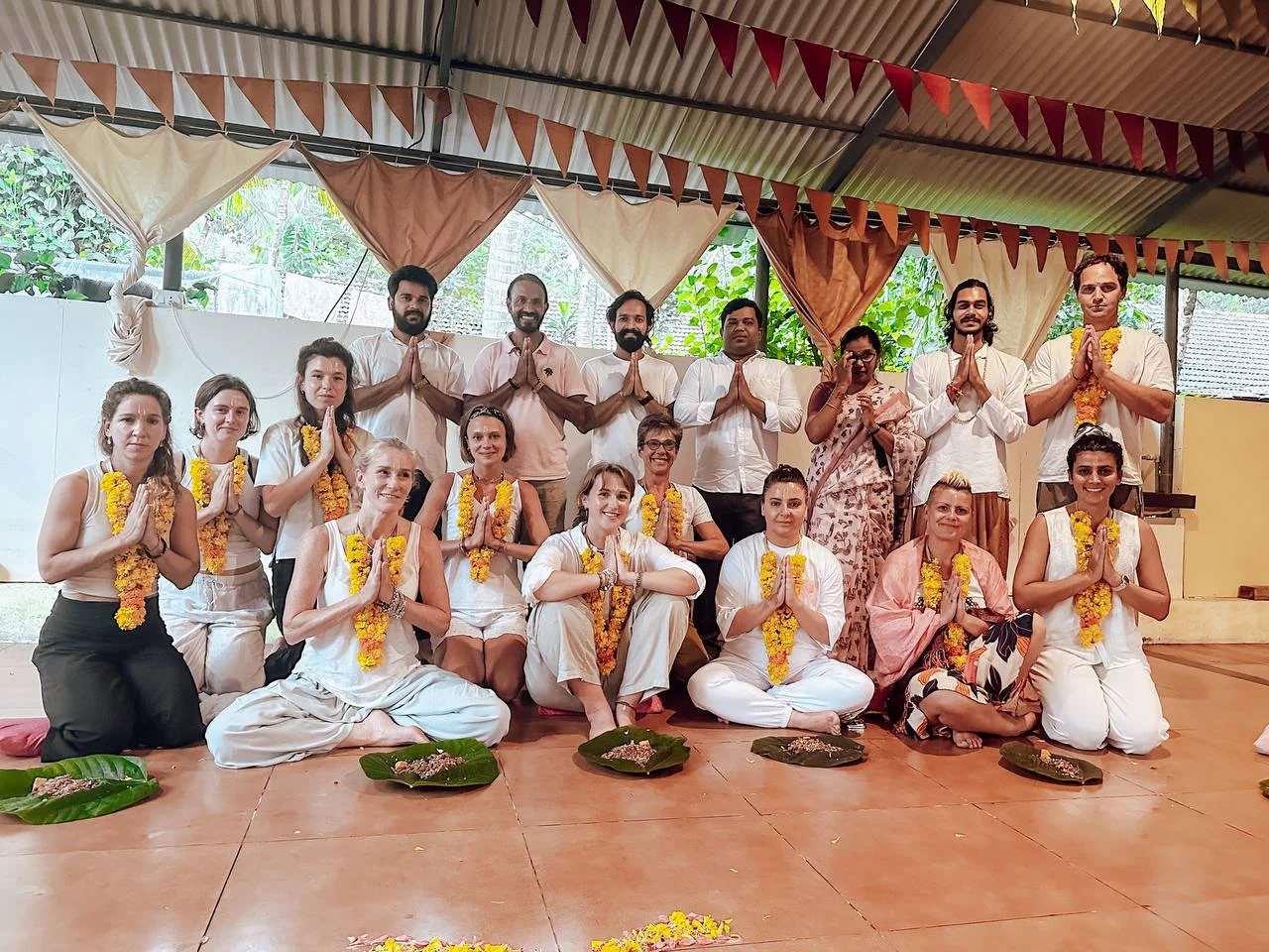 Group yoga session during 100 Hour YTTC