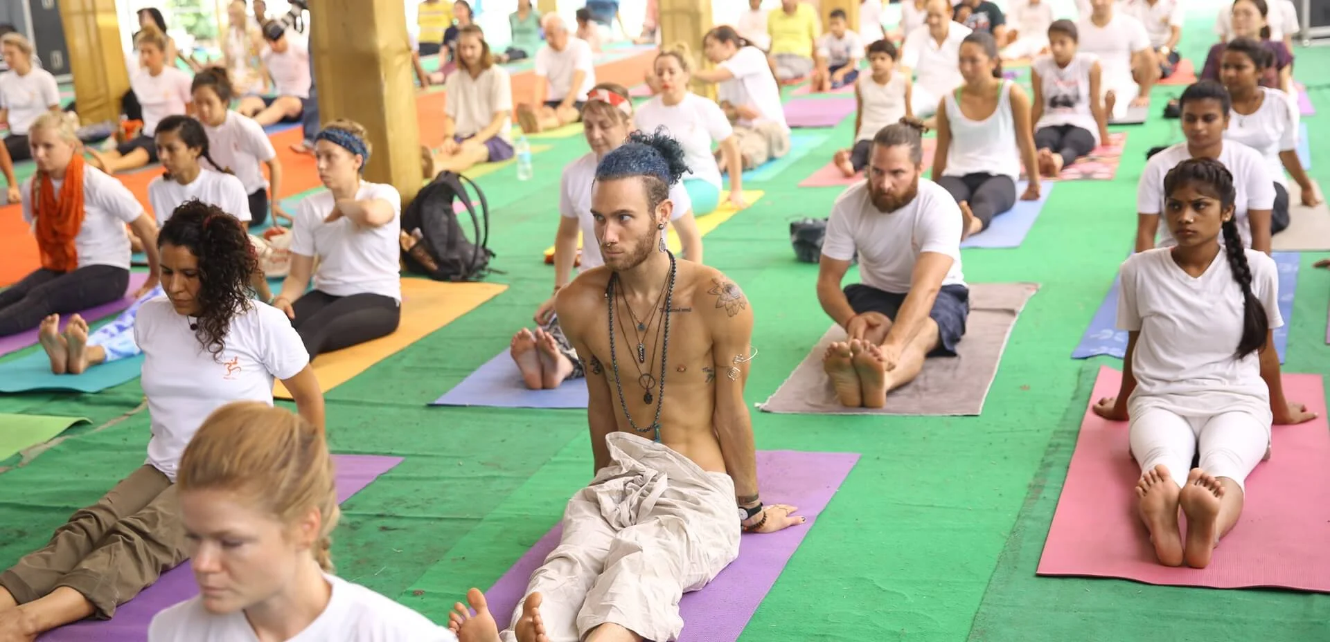 Yoga class at the 500 Hour YTTC program in Varkala