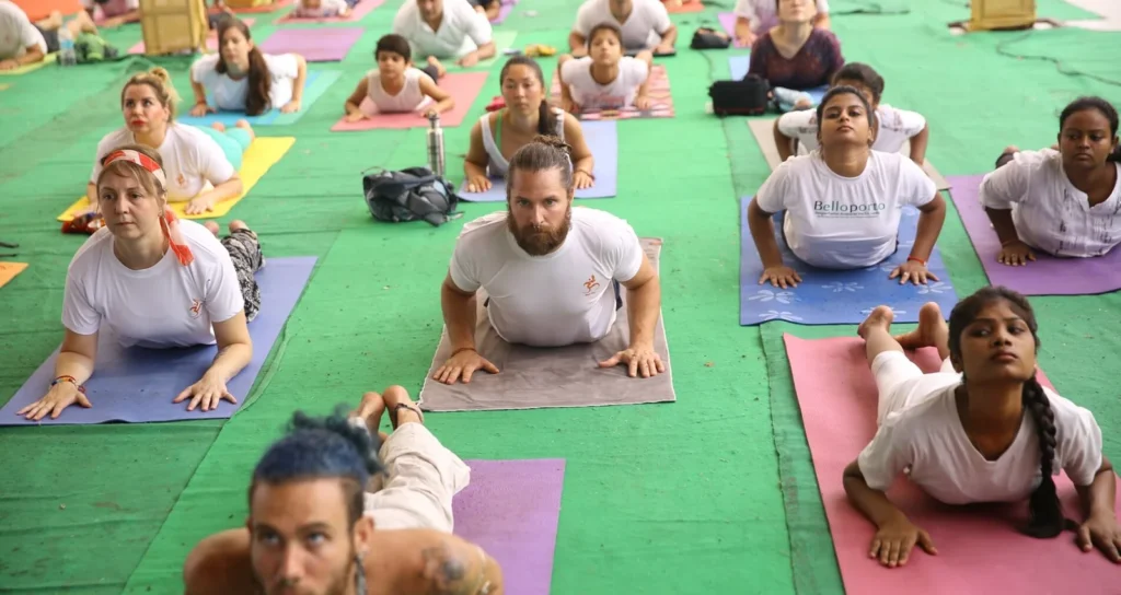 People Doing Yoga at Wellness Centre