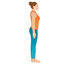 Illustration of a woman standing in Tadasana (Mountain Pose).