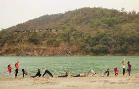 Group of people practicing yoga